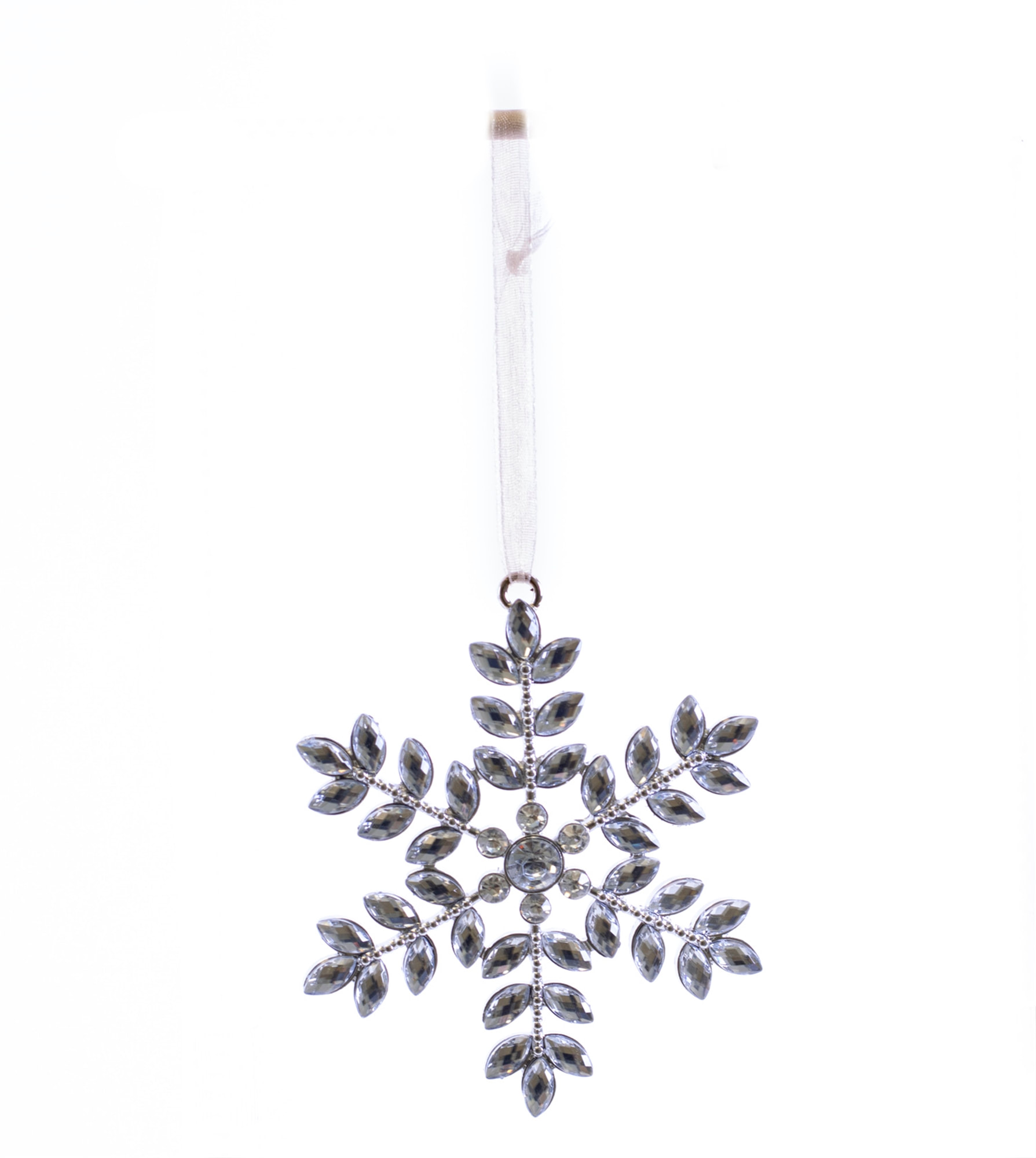Sparkling Jeweled Snowflake Ornament